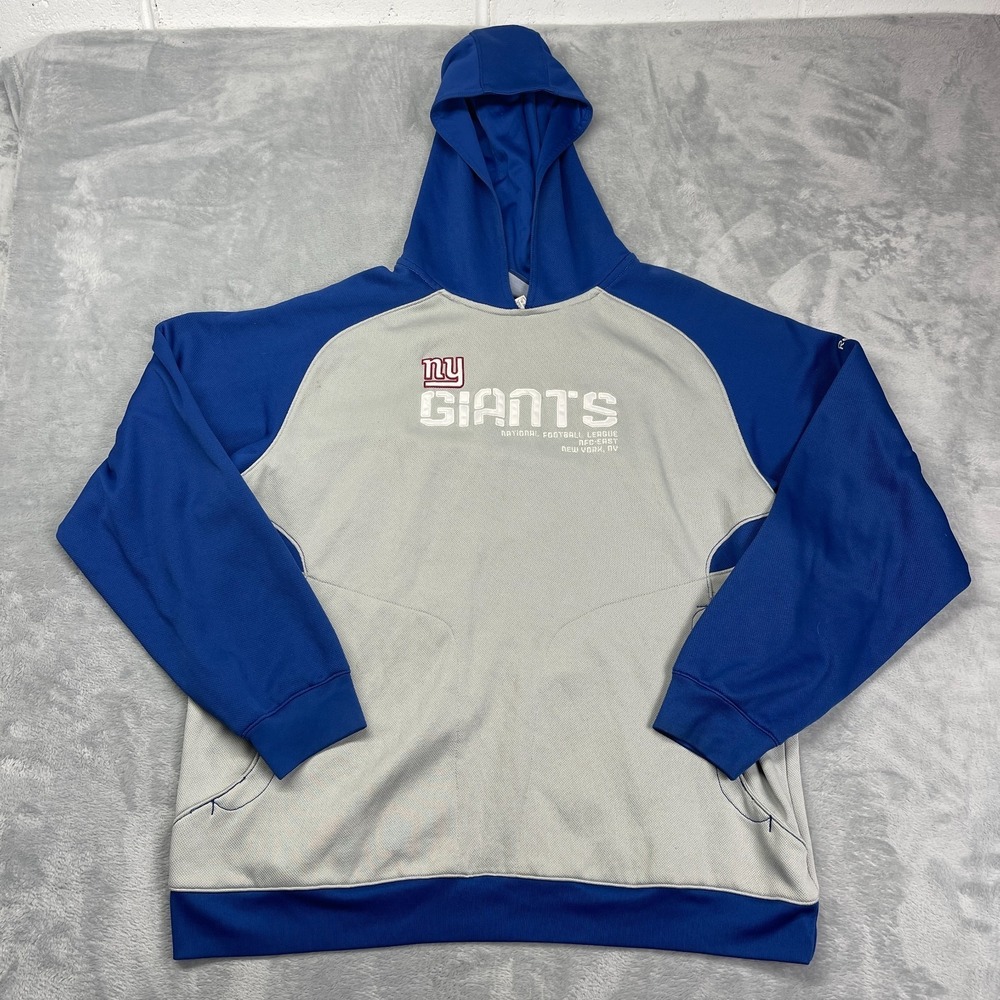 New York Giants Devin Singletary #26 Hoodie Mens 2XL Multi Reebok NFL On Field